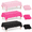Black Light Pink Dark Pink-12, variant on 12 Pack Black Light Pink Dark Pink Disposable Plastic Rectangle Tablecloths