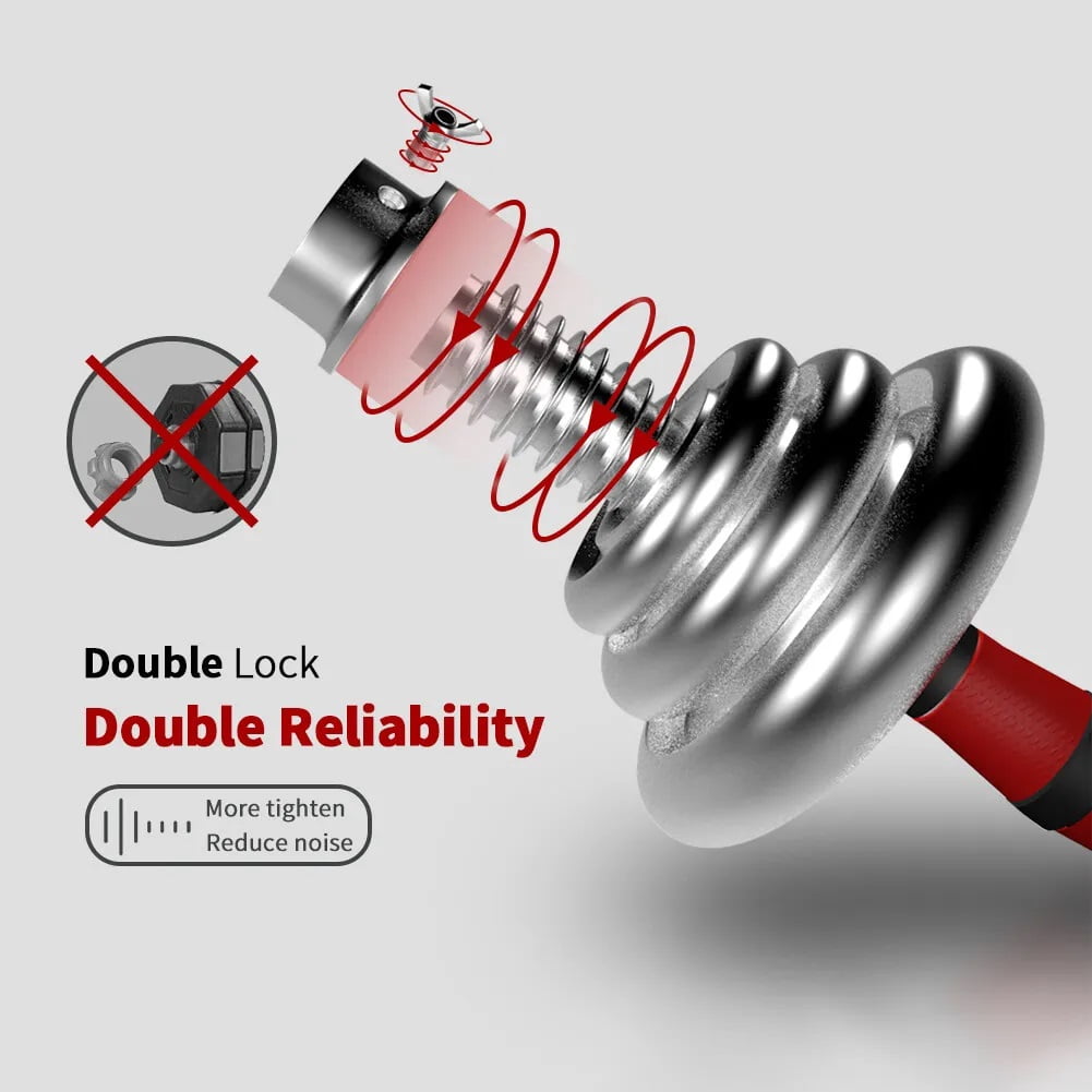 Exercise Equipment Adjustable Dumbbell Set Home Gym Cast Iron Barbell Sets with Carry Box 66lbs Office Bedroom Workout Dumbbells for Men and Women,Home Gym Equipment