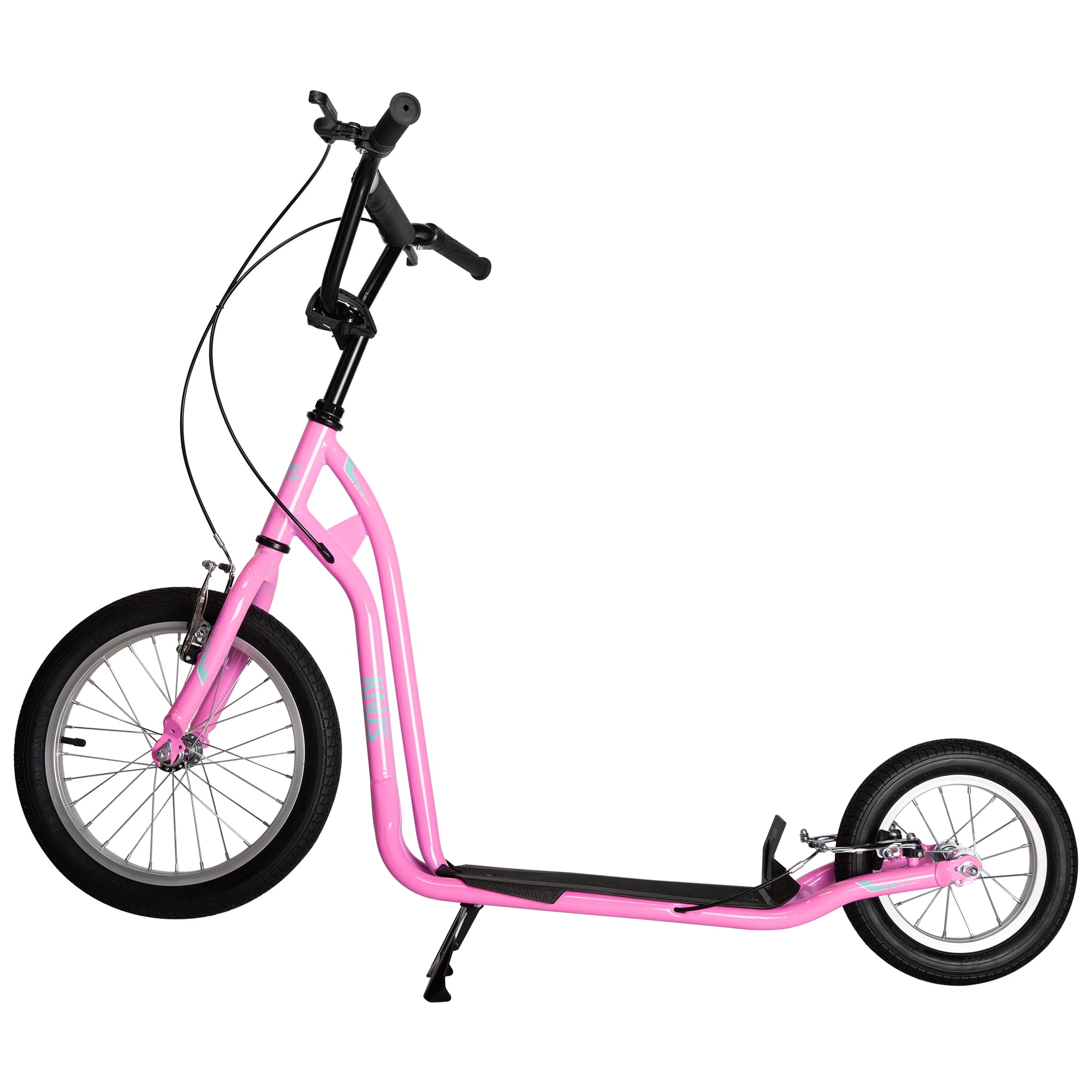 CIPACHO Youth Scooter Kick Scooter for Kids 5+ with Adjustable Handlebar 16" Front and 12" Rear Dual Brakes Inflatable Wheels, Pink CIPACHO Youth Scooter Kick Scooter for Kids 5+ with Adjustable Handlebar 16" Front and 12" Rear Dual Brakes Inflatable Wheels, Pink