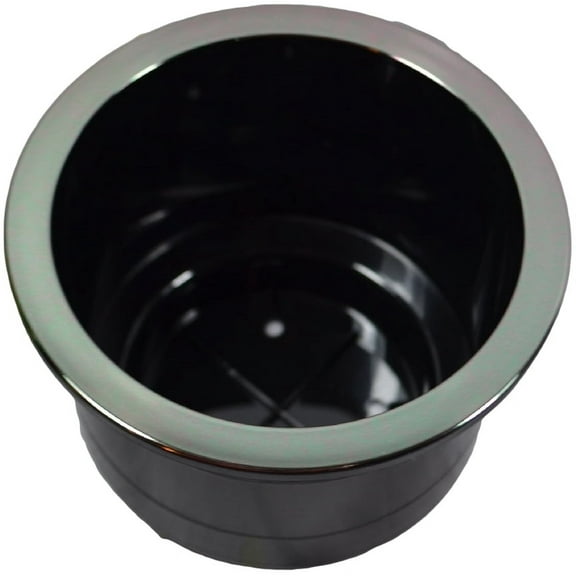 FR Replacement Double Tier Cup Holder With Black Chrome Lip for Recliners and Sofas