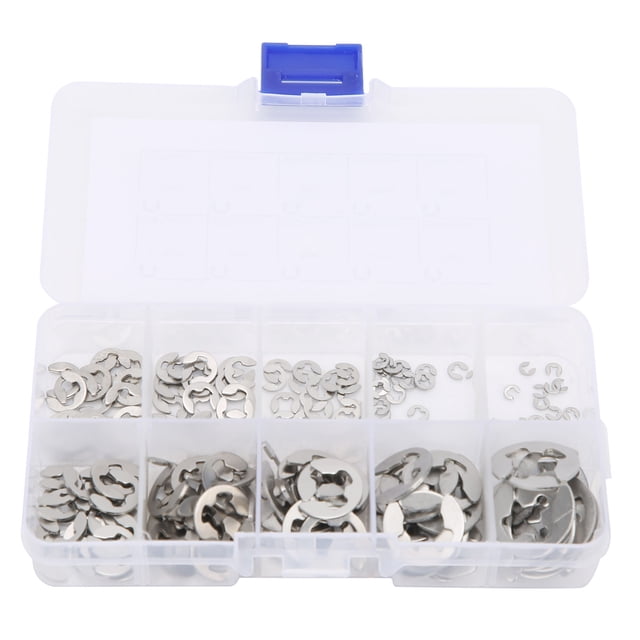 E Retaining Rings,200Pcs Circlip Set 304 Stain Steel Circlip E Clip Exquisite Design