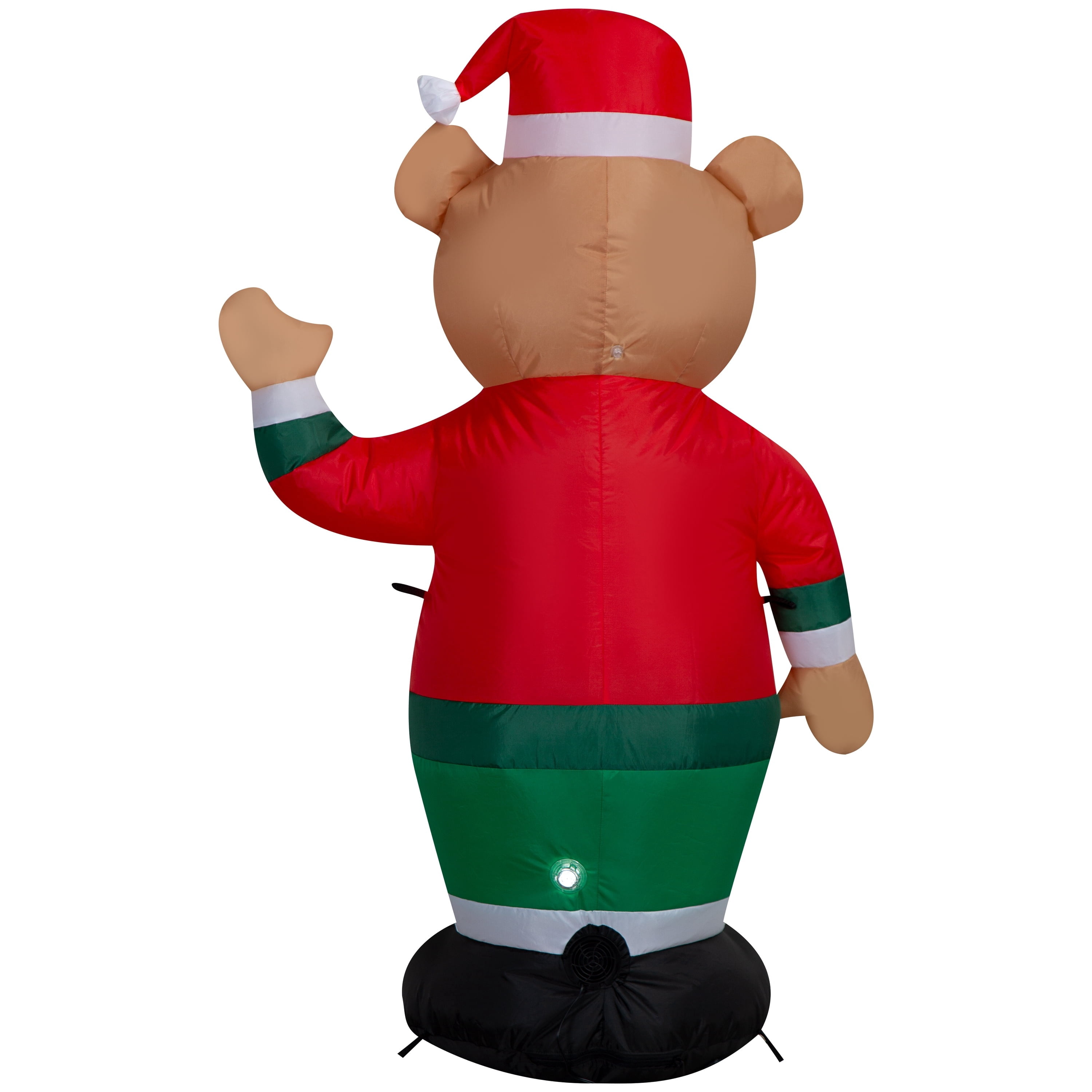 Multicolor Teddy Bear Christmas Airblown Yard Inflatable, 4', by Holiday Time