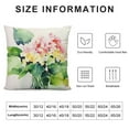 thumbnail image 6 of Nawypu  Floral Throw Pillow Cushion Cover, Hydrangea Flower Bouquet in Watercolor Blossoms Botany Petals Image, Decorative Square Accent Pillow Case, 2pcs, Forest Green Yellow Pink, 6 of 6