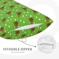 thumbnail image 3 of Fotbe dogs on a green background Pattern Pillow Cases - Envelope Closure - Luxury, Extra Soft, Cooling Pillow Covers - Wrinkle, Fade, Stain Resistant-20"x30", 3 of 6