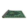 thumbnail image 2 of Ahgly Company Indoor Rectangle Medallion Turquoise Blue Traditional Area Rugs, 2' x 4', 2 of 4