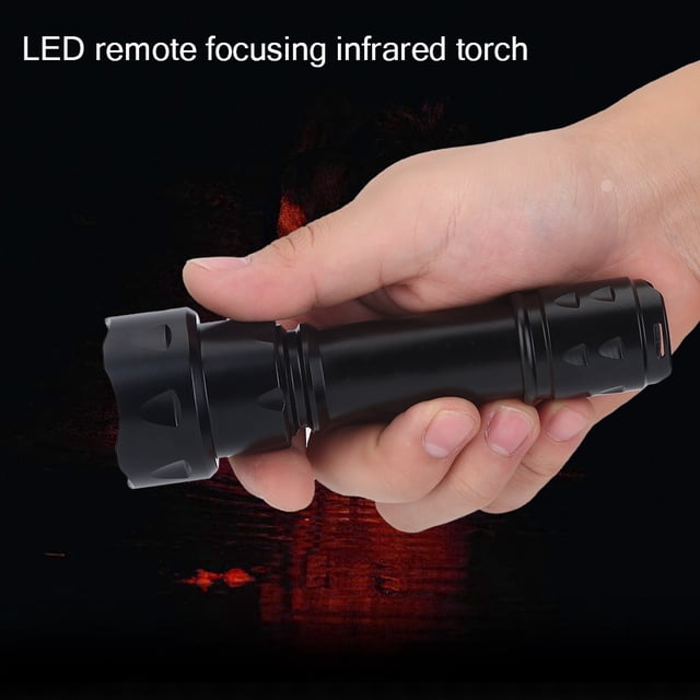 Linterna LED, T20 850nm LED Infrarrojo de Largo Alcance, Linterna Infrarroja de Enfoque, Luz de Trabajo Impermeable para Exteriores de Aleación de Aluminio para Acampar al Aire Artículos Deportivos Octpeak No