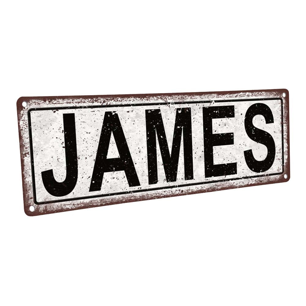 James 4"x12" Metal Sign, Wall Décor for Kids Room and Nursery Walmart