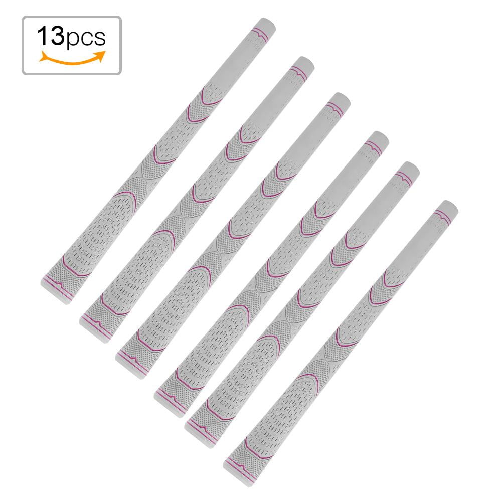 Greensen Golf Club Grip Black,13pcs Durable Soft Rubber Golf Club Grip