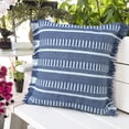 thumbnail image 4 of Ox Bay Bailey 20" x 20" Navy/White Striped Indoor/Outdoor Adult Decorative Throw Pillow, 4 of 13