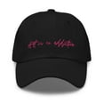 thumbnail image 1 of Chino Twill Black Dad hat Pink AIAA Embroidery, 1 of 1