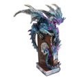 thumbnail image 6 of Spell Caster Metallic Ocean Dragon Perching On Necromancy Skull Books Figurine, 6 of 9