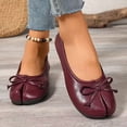 thumbnail image 4 of Xdegoge Flat Shoes for Women Bow Tie Ballet Flats Summer Slip On Loafers Classic Dressy Round Toe Footwear Closed Toe Casual Office Work Walking Lightweight Pumps, 4 of 9