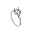 thumbnail image 2 of 3/8ct Halo Engagement Ring Setting solid 14K White Gold, 2 of 4