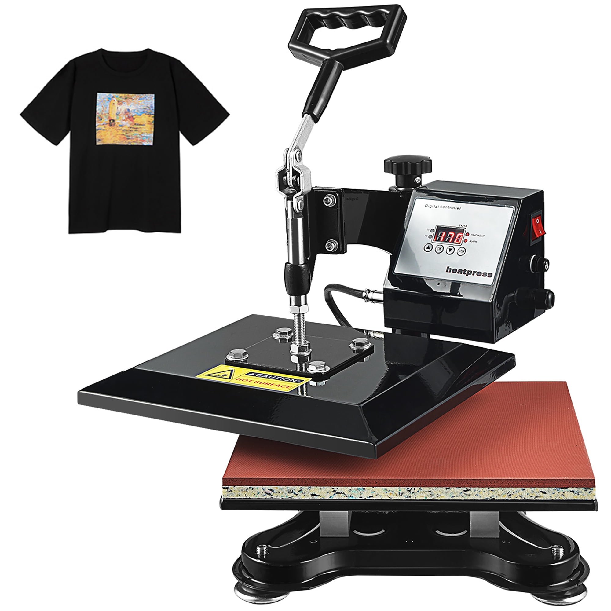 Teflon 12"x10" Clamshell Heat Press Transfer Digital Sublimation Machine T-shirt 