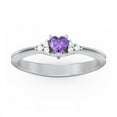 thumbnail image 2 of Bague en Forme de Cœur avec Accents d'Épaule - Améthyste (Février), 2 of 3