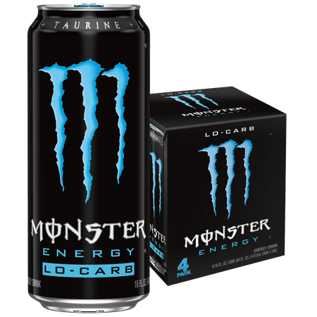 Monster Energy, Lo-Carb, Energy Drink, 16 fl oz, 4 Pack