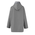 thumbnail image 3 of WTOBBY Women's Printed Hooded Windbreaker, Beautiful Pattern Rain-Resistant Jacket, Loose Fit Casual Coat, Lightweight Outdoor Wear, Ideal for Spring and Fall Seasons,Gray S, 3 of 4