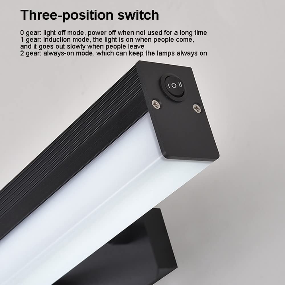 Human Body Induction Vanity Light Adjustable Linear Bathroom Light Fixture, LED Sensor Makeup Wall Sconce, Bath Vanity Wall Lamps with Switch, 4000K Natural White