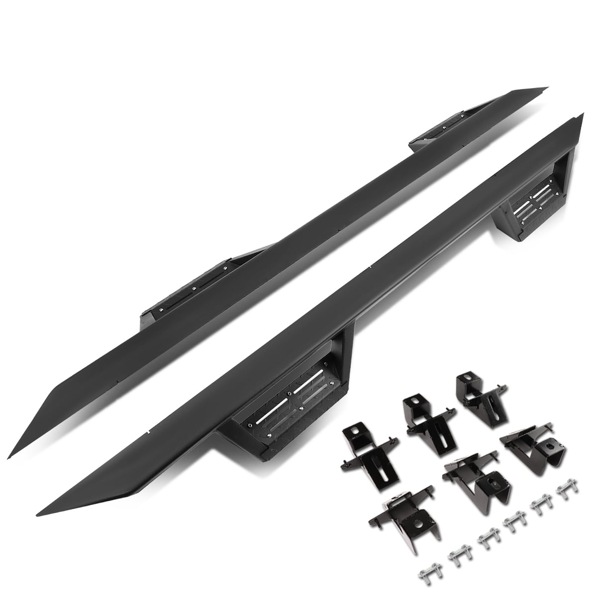 FOR 18-19 JEEP WRANGLER UNLIMITED RUNNING BOARD 3/" SIDE ROCK RAIL NERF STEP BAR