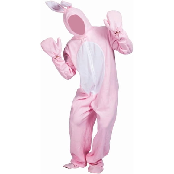 Bunny Jumpsuit Adult Pink Rabbit Hooded Pajama Unisex Adult Cute Animals Pajamas