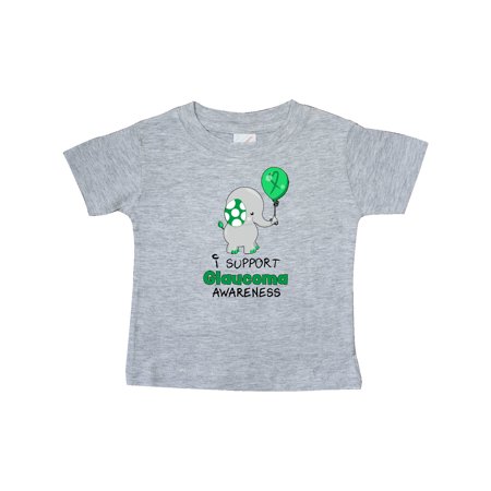 

Inktastic I Support Glaucoma Awareness Elephant and Balloon Gift Baby Boy or Baby Girl T-Shirt