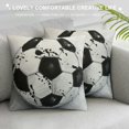 thumbnail image 3 of Qinduosi Basketball Football Baseball Soccer Pillow Covers for Boys Room Set of Kids Decorative Throw Pillow Covers Linen Watercolor Cushion Cases Sofa Bedroom Couch Home Decoration White, 3 of 5