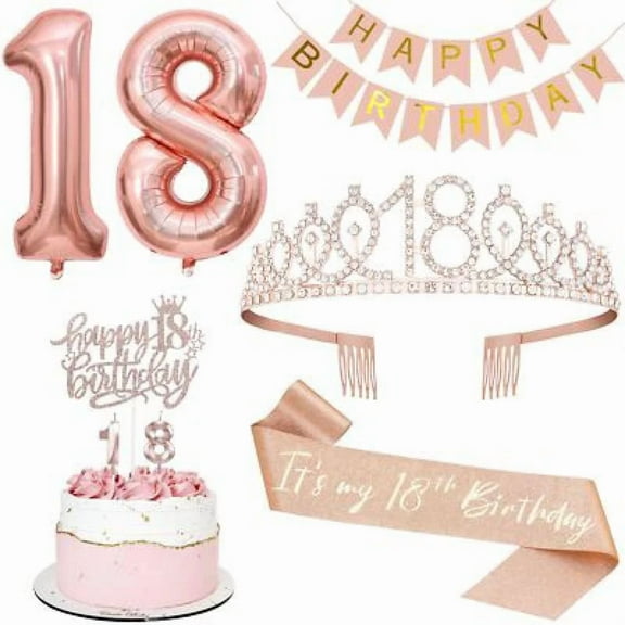 Happy Birthday Balloons Banner Bunting Self Inflating Decoration Number Candles