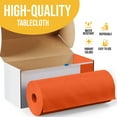 thumbnail image 3 of Exquisite Plastic Tablecloth Roll With Built In Slide Cutter 54 Inch. x 300 Ft. Disposable Table Cover - Orange, 3 of 11