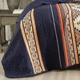 thumbnail image 3 of 3-Piece Lightweight Soft Polyester Southwestern Style Geometric Quilt Bedspread Set, 3 of 6