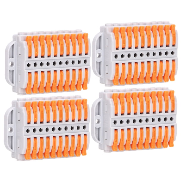 Conector de conductor, 4 piezas, conector de conductor de cable, terminal de empalme, terminal de conductor de cable, respuesta rápida