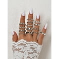 thumbnail image 5 of Womens Fashion Rings Set Irregular Design Electroplated Zinc Alloy Ring Set for Women Everyday Wear Wild Ring Set, 5 of 7