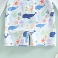 thumbnail image 4 of NOLDARES Baby Boy Swimsuit Sun Protection Rash Guard Swimwear with Swim Cap for Kids(White,12-18 Months), 4 of 6