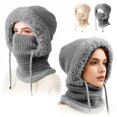 thumbnail image 1 of Gorro Yicengy 3 en 1 para mujer resistente al viento en invierno, 1 of 7