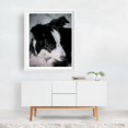 thumbnail image 2 of Lass True Companion - Neskowin Oregon Photography Dog Animal Portrait Black and White Wildlife Nature White Framed Wall Art Print 16 x 20 inches, 2 of 3