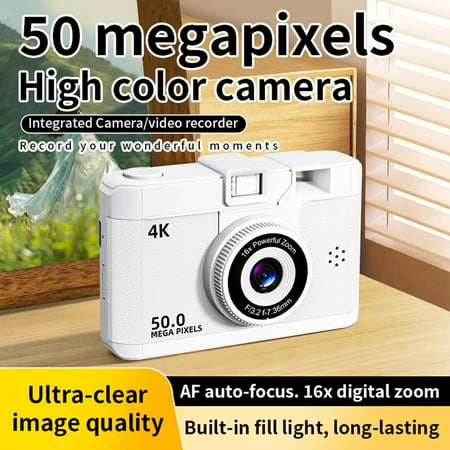 WYBXZ Digital Camera for Kids  HD Lens Student Party CCD Card Camera 32GB Card 16X Digital Zooms 2.4 Inch High Definition Screen with Intelligent Light Beauty Filter