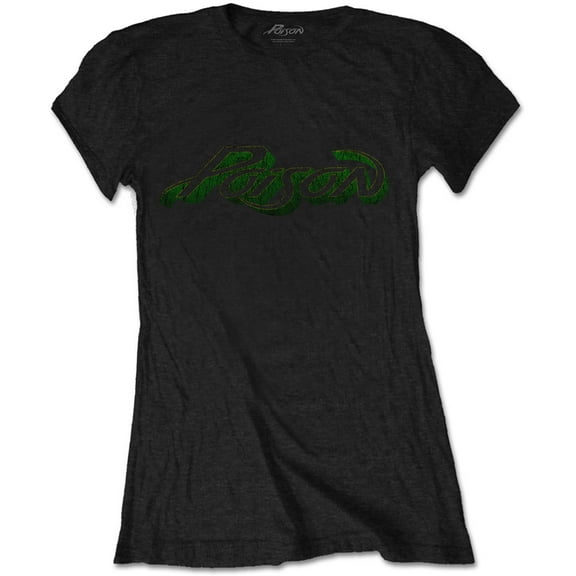 Poison Ladies T-Shirt: Vintage Logo (Large)