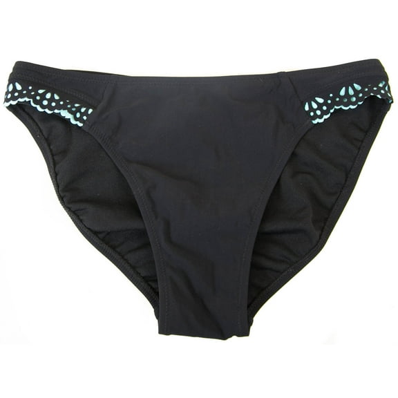 Profile Women's Detailed Hip Waist Black Bikini Swim Bottom