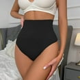thumbnail image 2 of GEWSEY Thong Shapewear Tummy Control for Women High Waisted Stay-Put Body Shaper Girdle Compression Shapewear Thong (Black, XL), 2 of 7