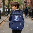 thumbnail image 4 of Aplkyhs Galaxy Axolotl Backpack for Girls Boys Age 6-18 Just A Girl Who Loves Football School Bag Lightweight Water Repellent Student Bookbag, 4 of 7