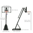 thumbnail image 2 of CoSoTower Panier de Basketball Portable d'Extérieur avec Support et Panneau Arrière, Base Lestée à Roulettes, Hauteur Réglable 115.4 Pouces-137.8 Pouces, 2 of 7