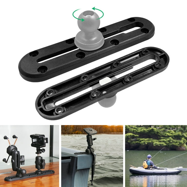 KAOU 1 Set Kayak Track High Stability Simple Installation Fishing Rod  Holder Cup Holder Mount Track System Kayak Accessories Black One Size