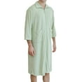 thumbnail image 2 of Bovxnpu Mens Bathrobes, Men's Fleece Robe Soft Plushed Warm Long Bathrobe with Pockets Cozy Spa Shower Robe for Men with Front Zipper, 2 of 7