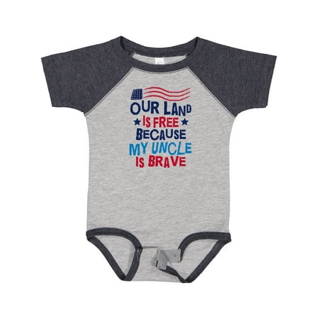 

Inktastic Military Uncle Proud Nephew Freedom Gift Baby Boy or Baby Girl Bodysuit