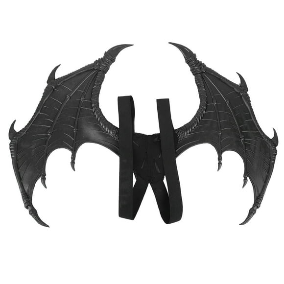 Mardi Gras Wing, Dragon Wing Props, Healthy Fabrics Lightweight Decorative Children Over 8 Years Old For Halloween Role-Playing Party Adults Black