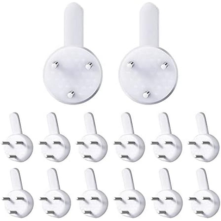 36 Pcs Plastic Non-Trace Wall Picture Hooks, Invisible Concrete Nail Hard Wall Hooks, No Damage Hanging Kit for Picture Photo Frame Hangers - White (S Size)$$Tools & Hardware Other