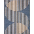 thumbnail image 2 of Well Woven Alder Blue Indoor/Outdoor Stripes Circles Geometric Area Rug (5'3" x 7'3"), 2 of 7