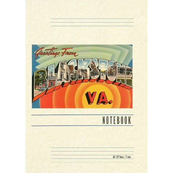Vintage Lined Notebook Greetings from Blackstone, (Paperback)