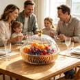 thumbnail image 6 of Clear Candy Bowl with Secure Lid, Large Transparent Fruit Serving Bowl, Food Grade Storage Container for Snacks, Cookie, Coffee Table Home Decor, 6 of 6