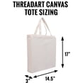 thumbnail image 3 of Premium Canvas Tote Bags | Pack of 3 | Heavy Duty 100% Cotton With Strong Handles Holds up to 40lbs | Eco Friendly | Large Size 14.5x17x3" - Black, 3 of 9