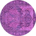 thumbnail image 1 of Ahgly Company Indoor Round Persian Purple Traditional Area Rugs, 4' Round, 1 of 4
